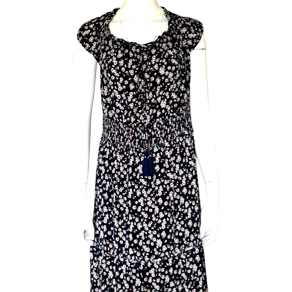 205 Collins 3X Cottagecore Smocked Floral Tiered Sleeveless Ruffle Maxi Dress